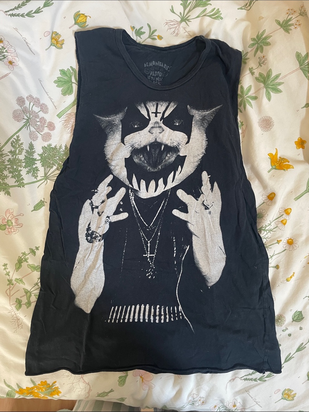 DEMONBABIES - BLOOD IS THE NEW BLACK Metal Cat cutoff shirt